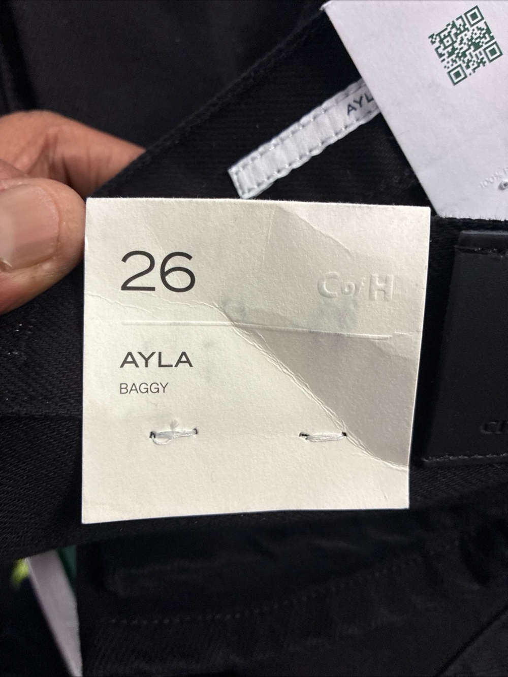 Women’s Citizens Of Humanity Ayla Baggy Jeans Solid Black SZ 26 NWT New - Picture 7 of 8